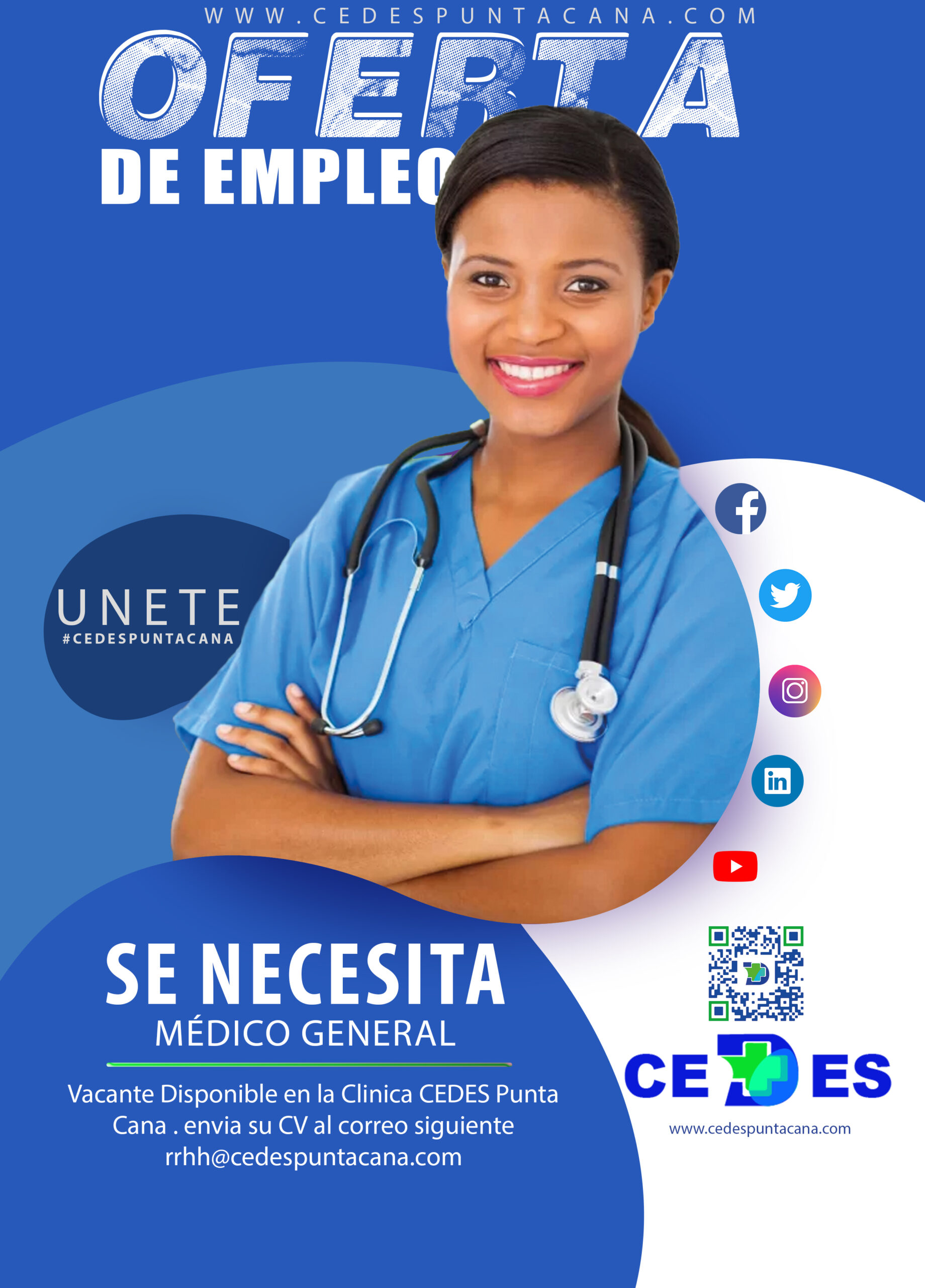 Oferta de Trabajo: Médico General en Centro Médico CEDES Punta Cana